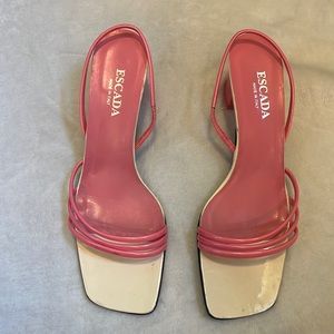 Pink Strappy Escada Sandals